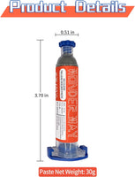 Sn63/Pb37 T4 Tin Lead Solder Paste 183℃ Melting Point No-Clean(30gx2Packs)