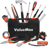 VALUEMAX Tool Set, Home Tool Kit with Plastic Storage Case, 30 Pieces Basic Tool Kit, Household Tool Kit for Home Repairs, DIY Projects and College Dormitory Use