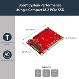 StarTech.com M.2. PCI-e NVMe to U.2 (SFF-8639) Adapter - Not Compatible with SATA Drives or SAS Controllers - For M.2 PCIe NVMe SSDs - PCIe M.2 Drive to U.2 Host Adapter - M2 SSD Converter, TAA