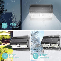 Solar Lights for Outside Wireless Waterproof Security Solar Motion Sensor Light Outdoor, Black Shape, 4 Pack