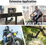 NEEWER Action Camera Pole Mount for Motorcycle Bike Handlebar Ski Pole with Two 360° Ball Heads & 1/4" Screw, Metal Camera Holder Clamp Compatible with GoPro Hero12 11 10 9 8 Max360 Insta360 DJI Osmo