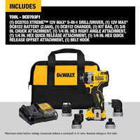 DEWALT Xtreme 5-In-1 12-volt Max 3/8-in Brushless Cordless Drill (1-Battery Included, Charger Included and Soft Bag included)