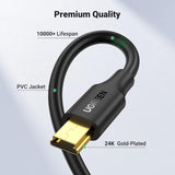 UGREEN Mini USB Cable 3FT,USB Mini Cable Mini USB 2.0 Cable,USB Mini B Cord Mini USB Charger Cable Compatible with Garmin Nuvi GPS,SatNav,Dash Cam,Camera,PS3 Controller,Hard Drive,GoPro Hero 3+