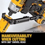 DEWALT Metal Shear/Cutter Drill Attachment, Impact Ready, 360 Degree Pivoting Head, Cuts 18GA Material