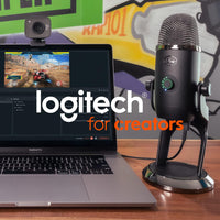 Logitech for Creators Blue Snowball iCE USB Microphone for Gaming, Streaming, Podcasting, Twitch, YouTube, Discord, Recording for PC and Mac, Plug & Play - White