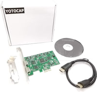 YOTOCAP YT-294 PCI-E 4K Video Capture Card HDMI HD Video Capture HDMI Output 1080p 60p Full HD Recorded UVC Plug and Play Support OBS Studio Live Streaming