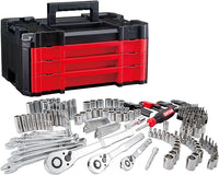 CRAFTSMAN 230-Piece Standard (SAE) and Metric Polished Chrome Mechanics Tool Set with Hard Case