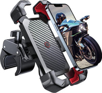 JOYROOM Motorcycle Phone Mount, [1s Auto Lock][100mph Military Anti-Shake] Bike Phone Holder for Bicycle, [10s Quick Install] Handlebar Phone Mount, Compatible with iPhone, Samsung, All Cell Phone