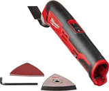 Milwaukee 2426-20 M12 12 Volt Redlithium Ion 20,000 OPM Variable Speed Cordless Multi Tool with Multi-Use Blade, Sanding Pad, and Multi-Grit Papers (Battery Not Included, Power Only)