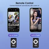 New 6 in 1 Selfie Stick with light, 67" Phone Tripod & Tik Tok page Turner, Bluetooth Remote Control, Sabilize for smooth footage, Perfect for live sharing & Vlog ( Compatible with Iphone and Android)(BLACK)