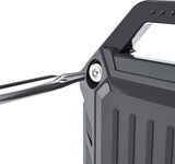 Dovick- Waterproof Airtag Keychain Holder Case,Screw Full Cover Compatible with Apple Air Tag Tracker Key Ring (Black 2Pack)