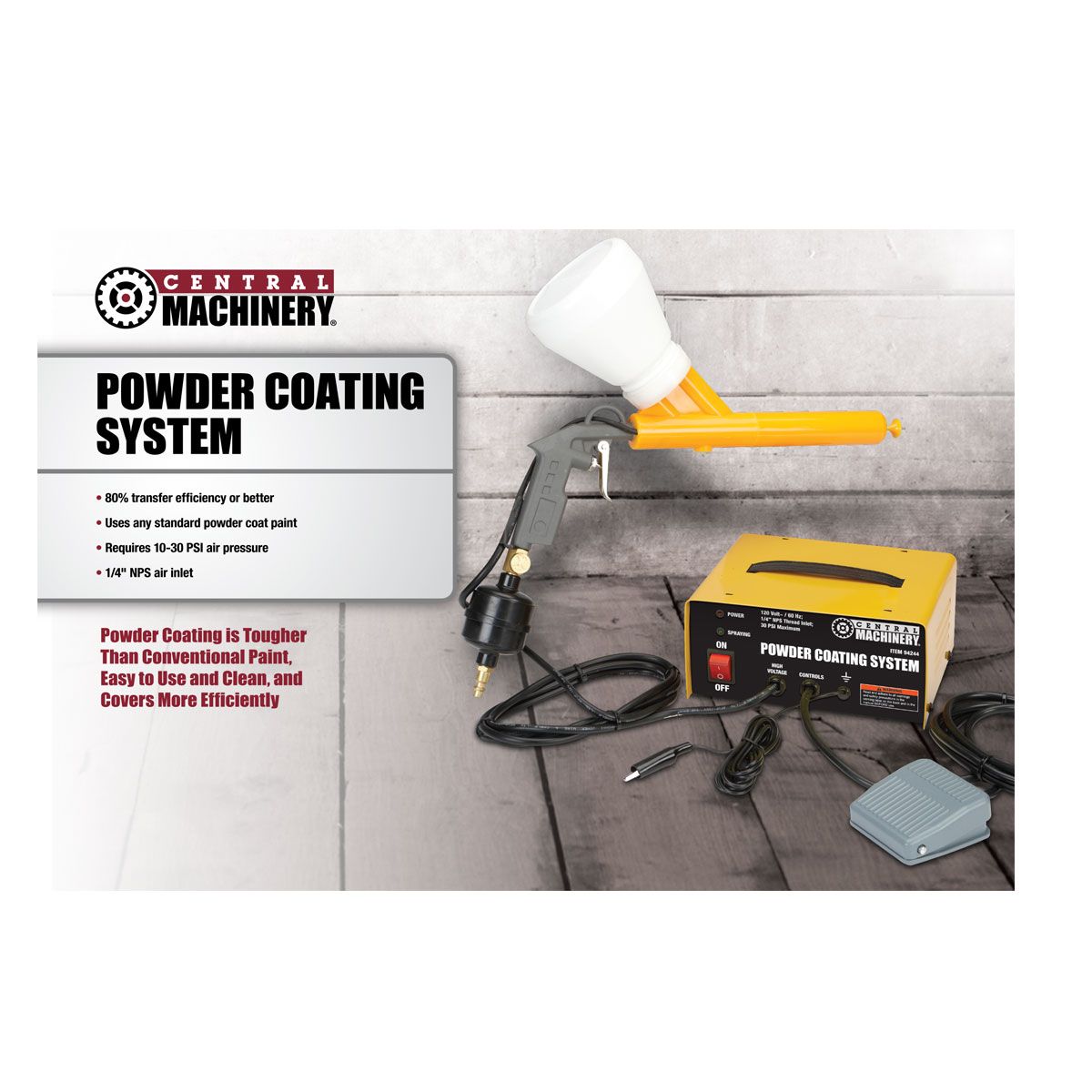 CENTRAL MACHINERY Powder Coating System – Planet World Trading, Inc