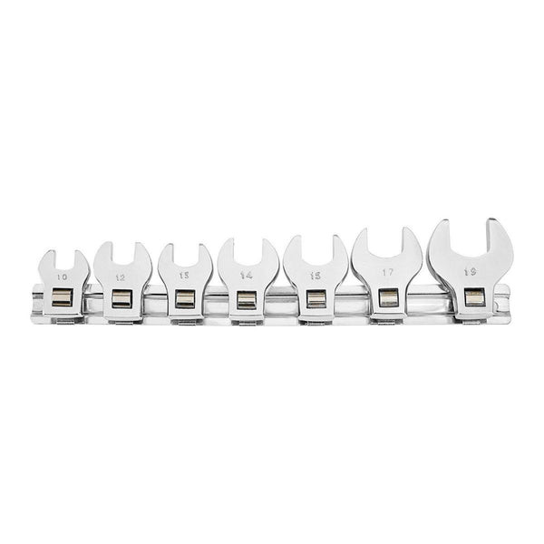 3/8 in. Drive Metric Crowfoot Wrench Set, 7-Piece