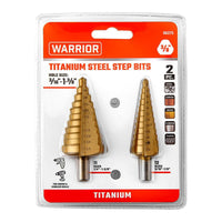 WARRIOR Titanium-Coated High-Speed Steel Step Bit Set, 2-Piece