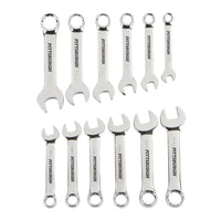 PITTSBURGH Stubby SAE And Metric Combination Wrench Set, 12 Piece