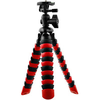 Vivitar 12 inch Compact Rubberized Spider Camera Tripod Flexable Legs Red Large