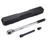 TACKLIFE 1/2" Drive Click Torque Wrench With 3/8 Torque Wrench Adapter And 6 Inch Extension Bar(10-150 Ft.- Lb./13.6-203.5 Nm)-HTW2C