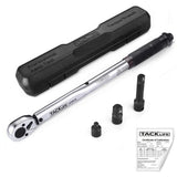 Tacklife 3/8" Drive Click Torque Wrench Set, With 1/2" & 1/4" Adapters And An Extension Bar (10-80 Ft.- Lb./13.6-108.5 Nm)-HTW1A