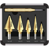 Tacklife Step Drill Bit Set With & Automatic Center Punch, Total 50 Sizes , PDH06A