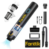 Fantik Slim V8 Mate Cordless Car Vacuum, High Power, 12,000 Pa/30AW, Robust Mini Vacuum with Flexible Hose and Pet Brushing, Fast Charge, For Car interior and Home Cleaning