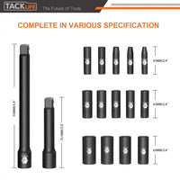 Tacklife 3/8-inch 16 Pcs Drive Deep Impact Socket Set , HIS4A