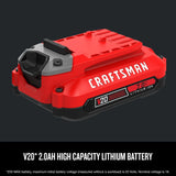 CRAFTSMAN V20 20-V 2-Pack Lithium-ion Battery and Charger (4 Ah and 2 Ah)