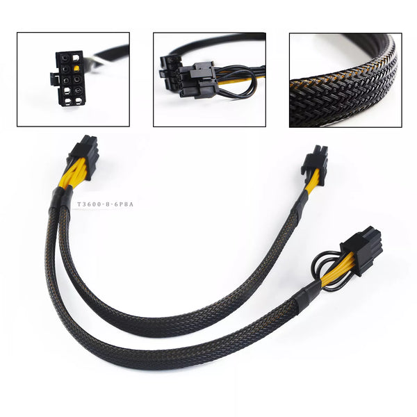 For DELL T3600 T5810 T5820 T7820 VGA POWER CABLE 8 PIN TO 6PIN+8PIN D92C9 0D92C9