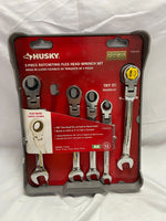 Husky Flex Head Ratcheting Combination Wrench Set Metric (5-Piece)