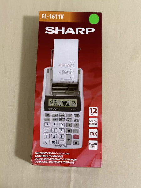 Sharp EL-1611V Handheld Portable Cordless 12 Digit Large LCD Display - Brand New