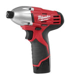 Milwaukee 2494-22 M12 Cordless Combination 3/8" Drill / Driver and 1/4" Hex Impact Driver Dual Power Tool ,Tools Only (Factory Reconditioned)