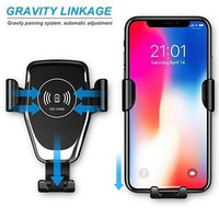 Car Gravity Mount Qi Wireless Charger For iPhone & Android