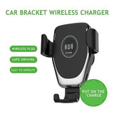 Car Gravity Mount Qi Wireless Charger For iPhone & Android