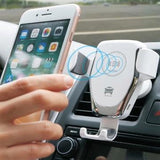 Car Gravity Mount Qi Wireless Charger For iPhone & Android