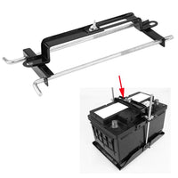 Qiilu Universal Adjustable Crossbar,Battery Hold Down Bracket L-Bolt style Holder for Car SUV