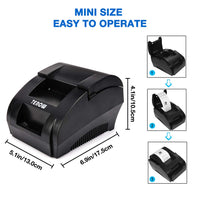 USB Thermal Receipt Printer TEROW 58mm Mini Small Portable Label Printer with High Speed Printing Compatible with ESCPOS Print Commands Set, Easy to Setup