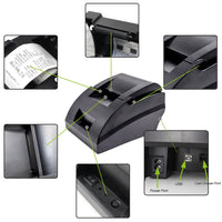 USB Thermal Receipt Printer，Symcode EthernetLAN, Serial Port - Auto Cutter - Cash Drawer Port - Paper Width 2 14 (58mm) - Works on Windows XPVista788.110 Uses