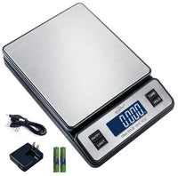 Weighmax W-2809 90 LB X 0.1 OZ Durable Stainless Steel Digital Postal Scale, Shipping Scale with AC Adapter