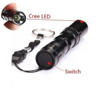 Mini Portable Water Resistant LED Flashlight with Hand Strap(10 pcs)