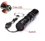Mini Portable Water Resistant LED Flashlight with Hand Strap(10 pcs)