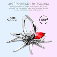 Luxury Metal Spider Bling 360 Rotate Mobile Phone Finger Ring Holder