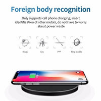 Phone Wireless Fast Charger for iPhone Xs Max Xr X 8 Plus Samsung Galaxy S10/S10 Plus Qi Wireless Fast Charging Pad Safe Charging