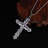 NEWEST Men's Gold Plated Cross Pendant Necklace Men's Faith Jewelry