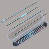 4PCS Blackhead Extractor De Cravo Rose Gold Black Dots Cleaner Acne Blemish Remover Needles Set Black Spots Pore Cleanser Tool