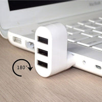 High Quality For Laptop For PC Hub USB Rotate Splitter Mini Adapter 3 Ports