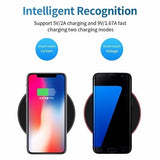 Phone Wireless Fast Charger for iPhone Xs Max Xr X 8 Plus Samsung Galaxy S10/S10 Plus Qi Wireless Fast Charging Pad Safe Charging