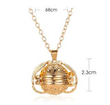 open multi-layer photo box wing necklace photo box personality pendant can store multiple photos