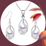 Natural Freshwater Pearl Drop Earrings For Women Elegant 925 Sterling Silver Anti allergy Earrings