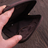 Men Vintage Genuine Leather Wallet Casual Cowhide Phone Case Card Holder Zipper Belt Coin Bag Purses