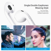 Upgraded Version I9XS MAX Wireless Bluetooth Earphone Bluetooth 5.0 Built-in Microphone Noise Reduction HD Stereo White Earbuds