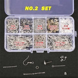 710pcs Jewelry Starter Making Tool Kit DIY Accessories Head Pins Ear Wire Hooks Lobster Claps